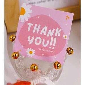 x50 "Thank you for‎ your order"  card shipping supplies